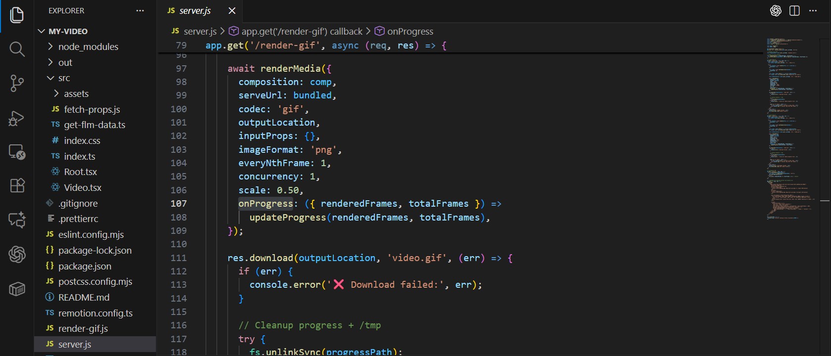 Rendering Service & Progress Tracking
