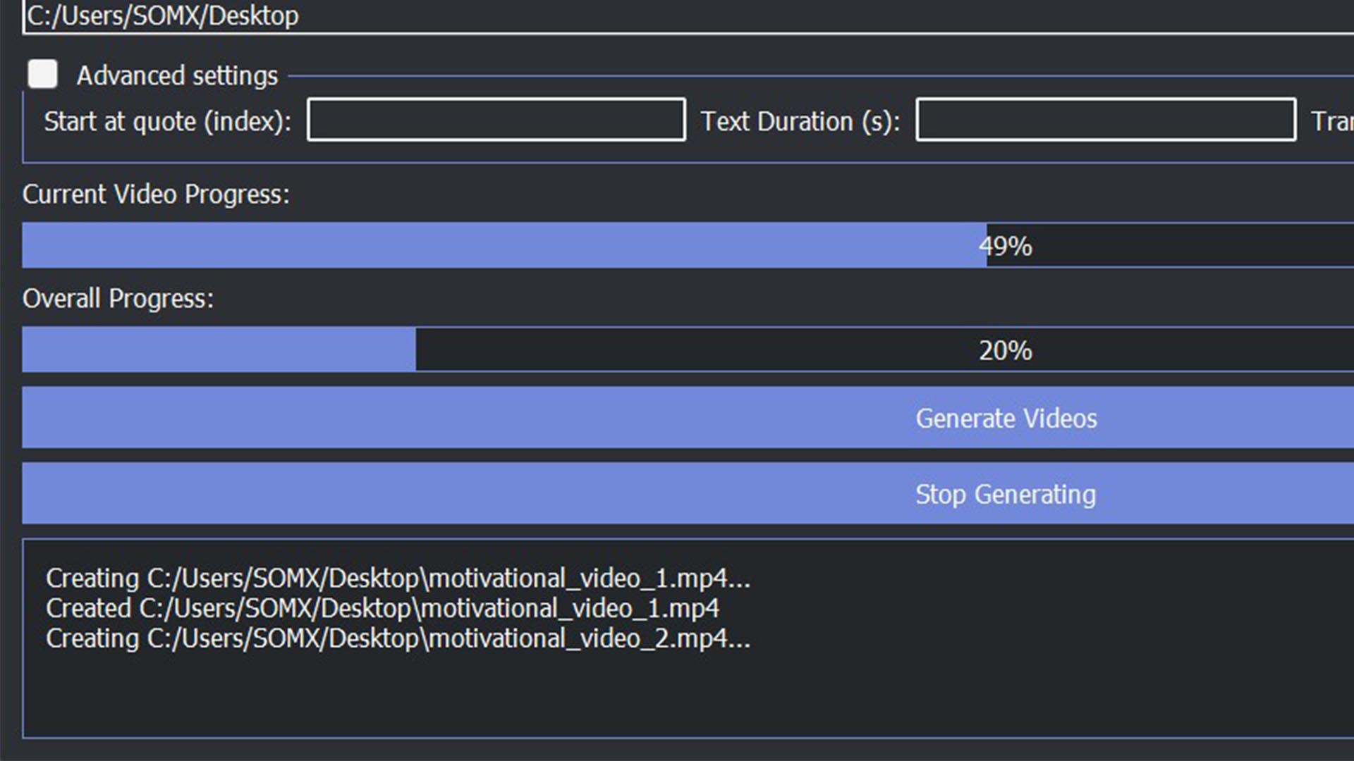 Background Video Processing